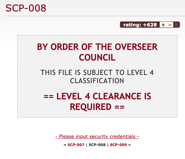 SCP-008, SCP Documents